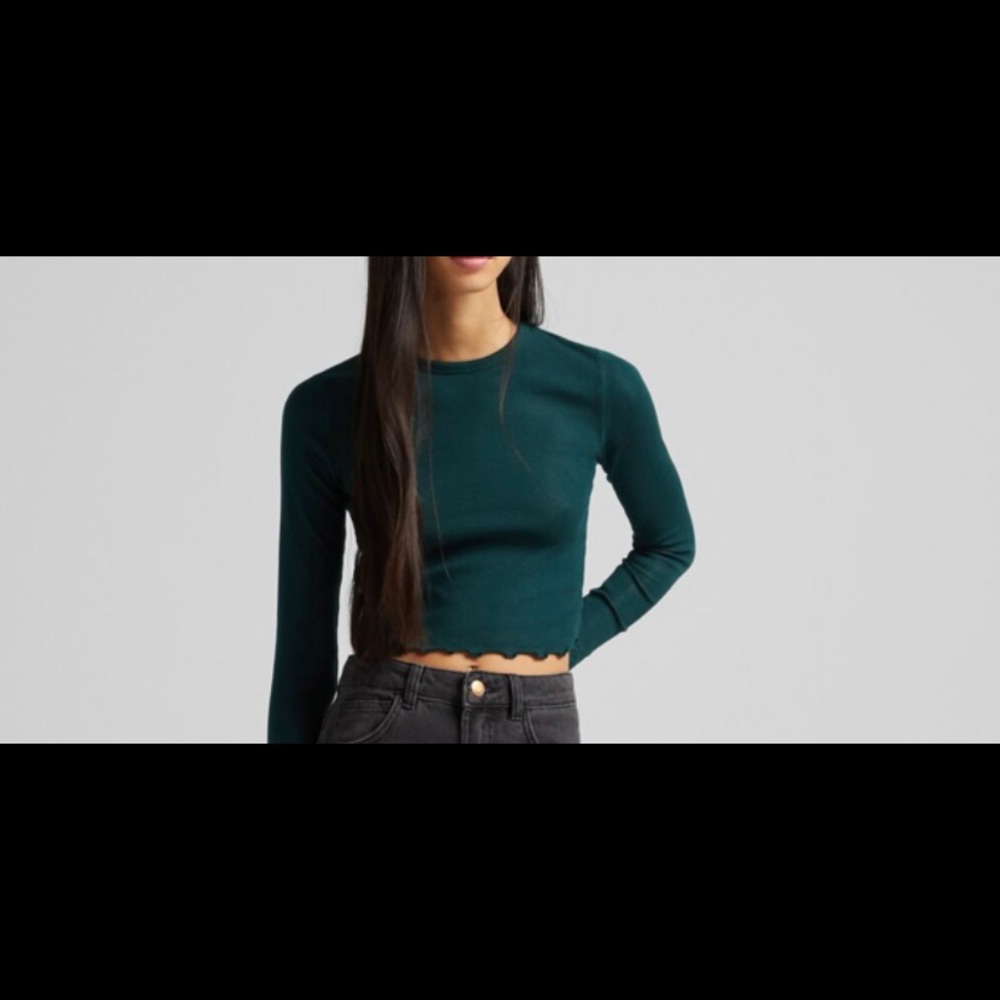 Brandy Melville Green Crop Top
